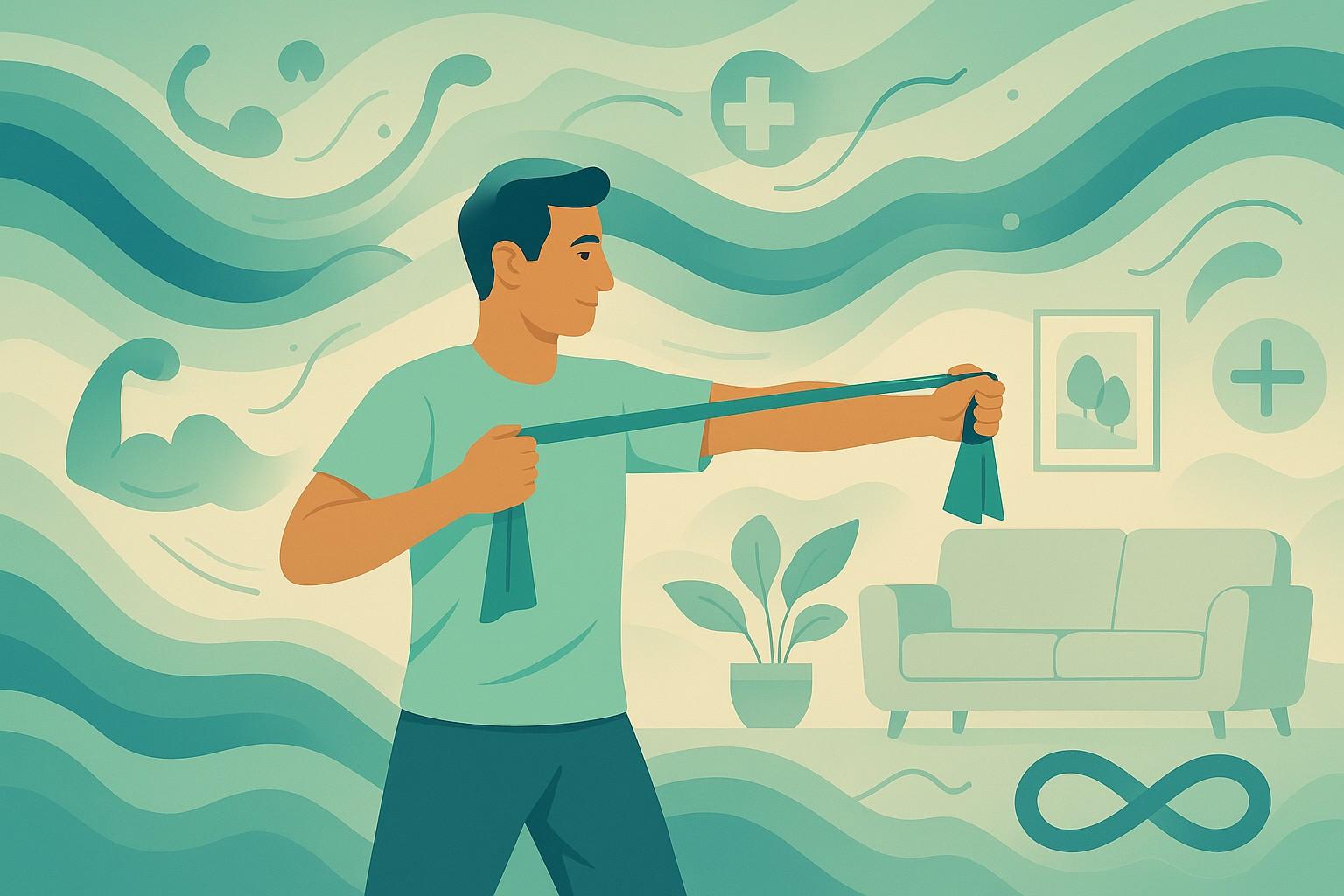 TheraBand external rotation exercise for shoulder pain relief